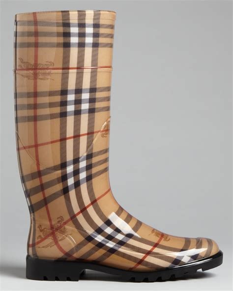 burberry haymarket rain boots|burberry rain boots outlet.